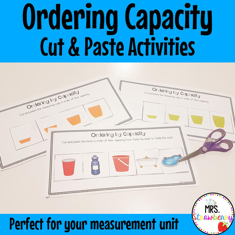 Ordering Capacity Worksheets