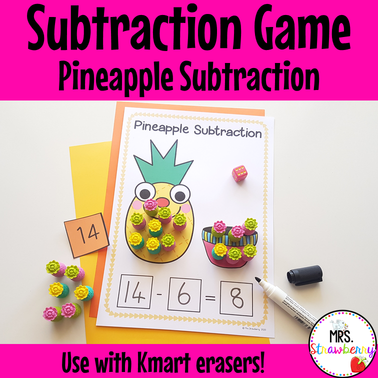 Pineapple Subtraction Activity