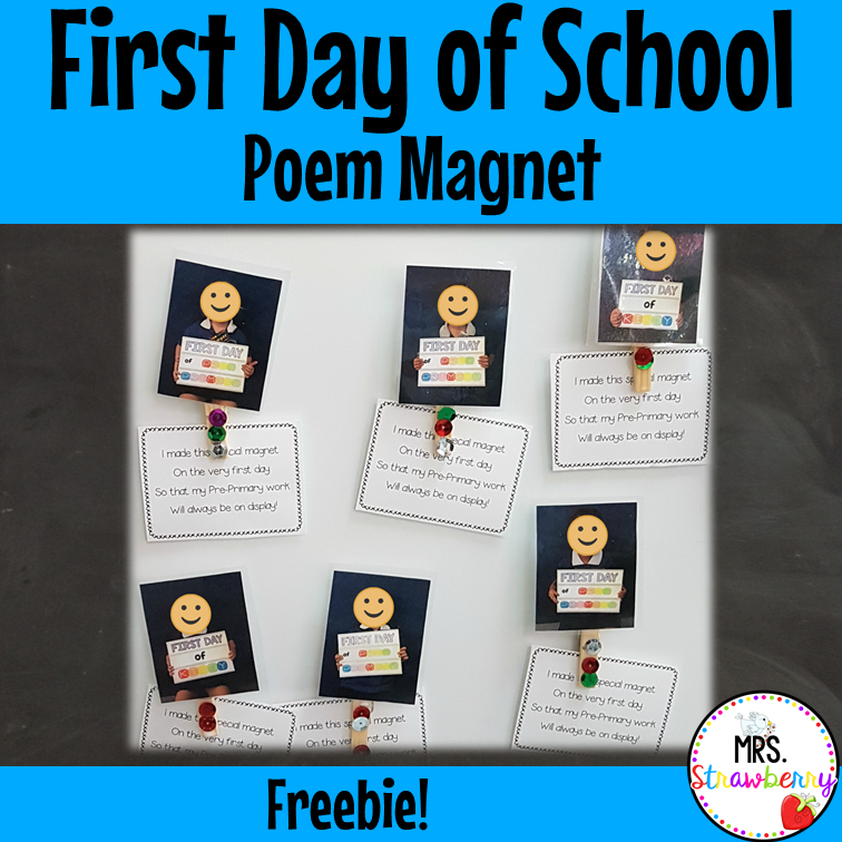 First Day Of School Magnet Poem Mrs Strawberry First Day Of School Magnet Poem Mrs Strawberry