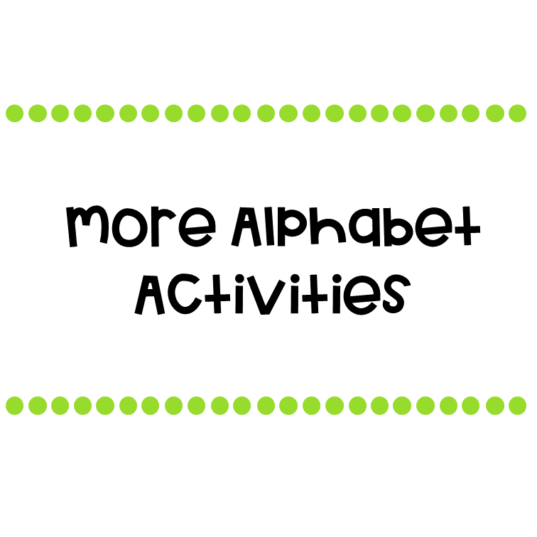 More Alphabet Activities