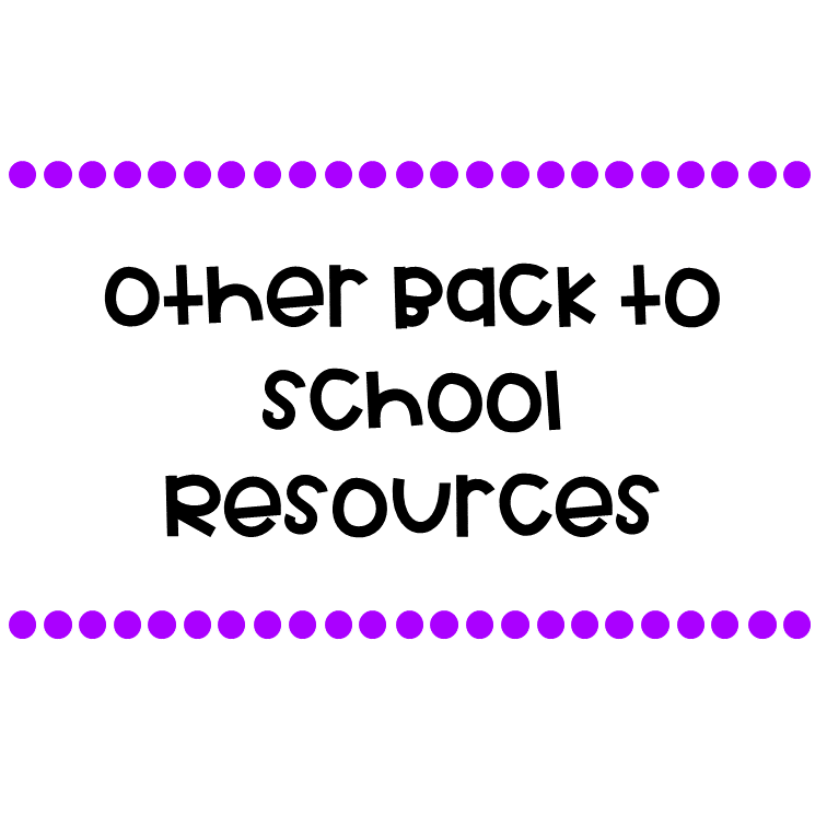 Other Back to School Resources