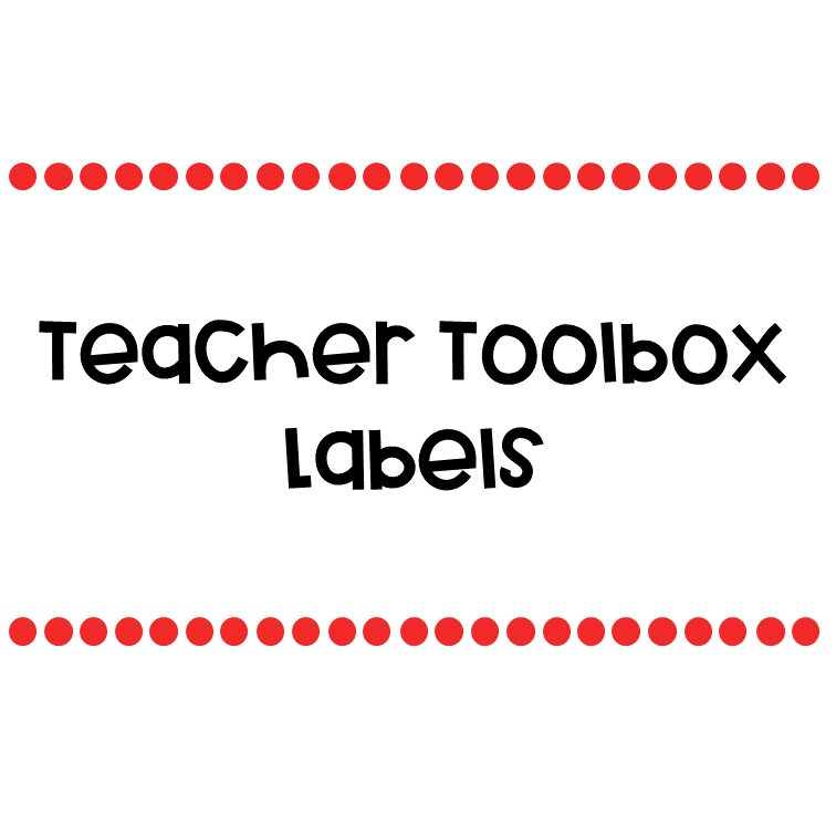 Teacher Toolbox Labels