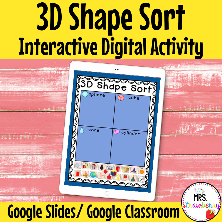 Digital 3D Shape Sort For Google Slides and Google Classroom