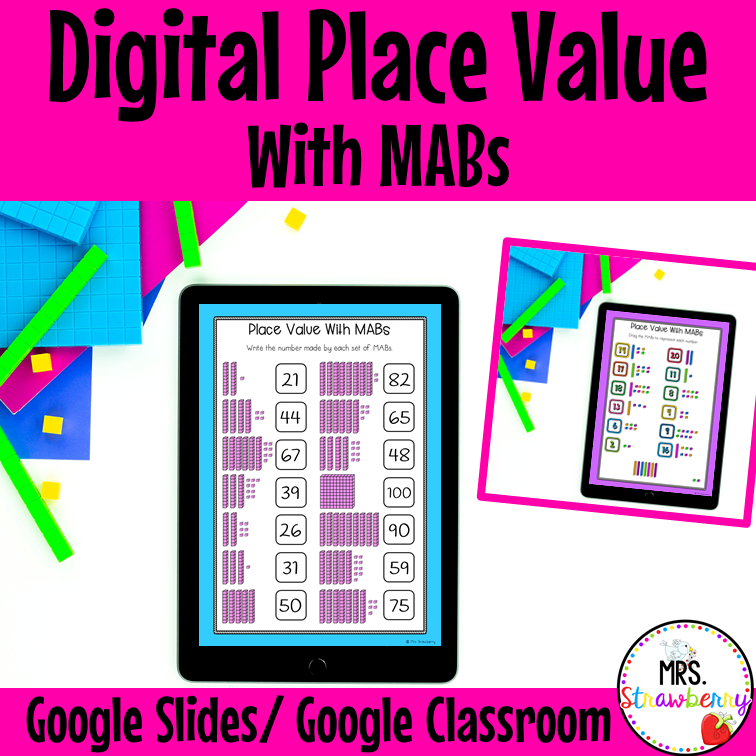 Digital Place Value With MABs For Google Slides and Google Classroom