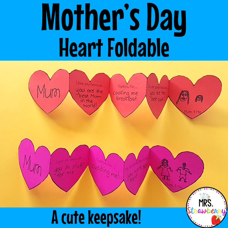 Mothers Day Heart Foldable