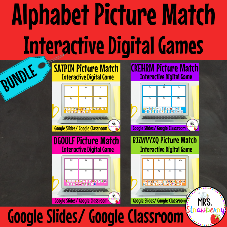 Digital Alphabet Picture Sort BUNDLE For Google Slides and Google Classroom