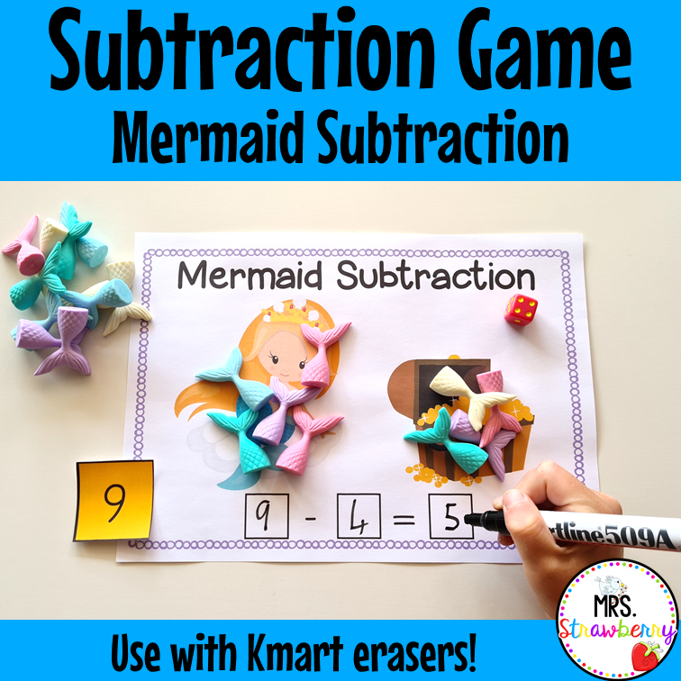 Mermaid Subtraction Activity