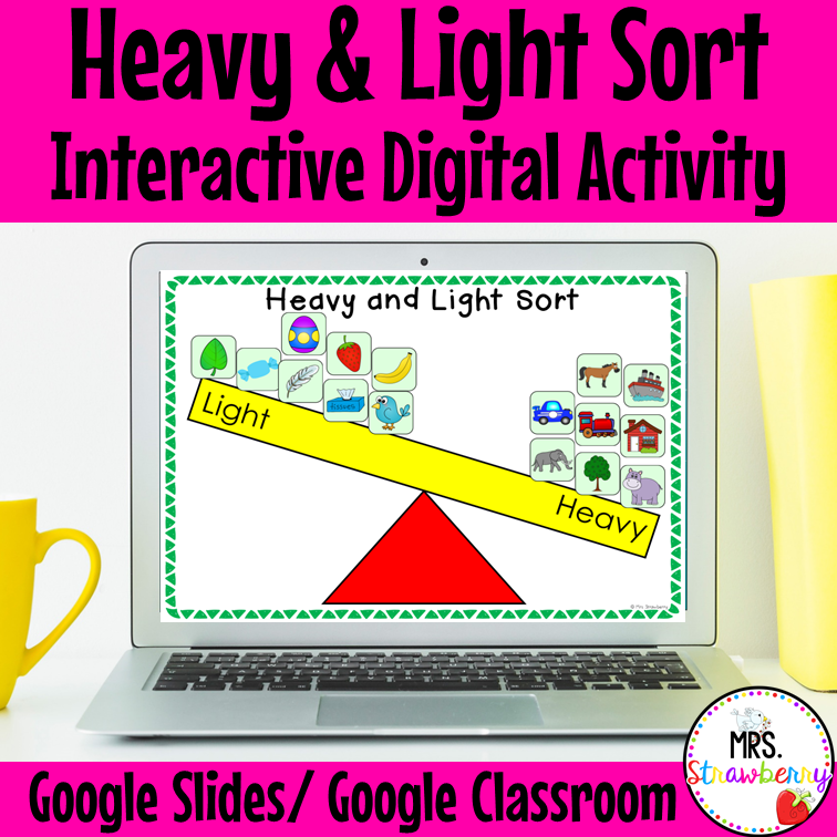 Digital Heavy and Light Sort For Google Slides and Google Classroom