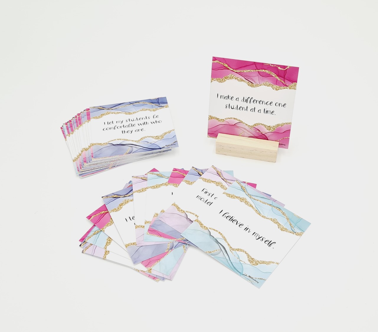 Teacher Affirmation Cards - Agate Set