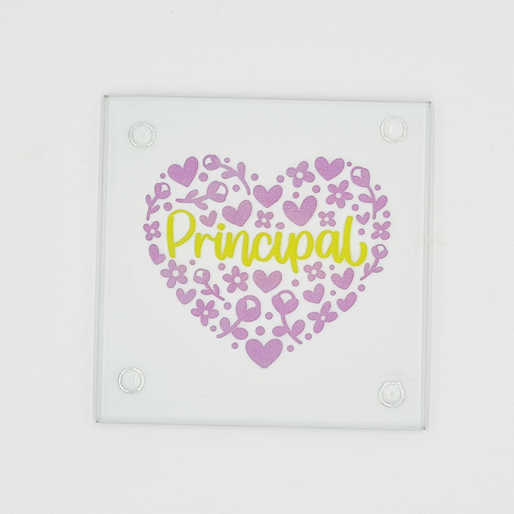 Glass Coaster With Gift Box: Principal
