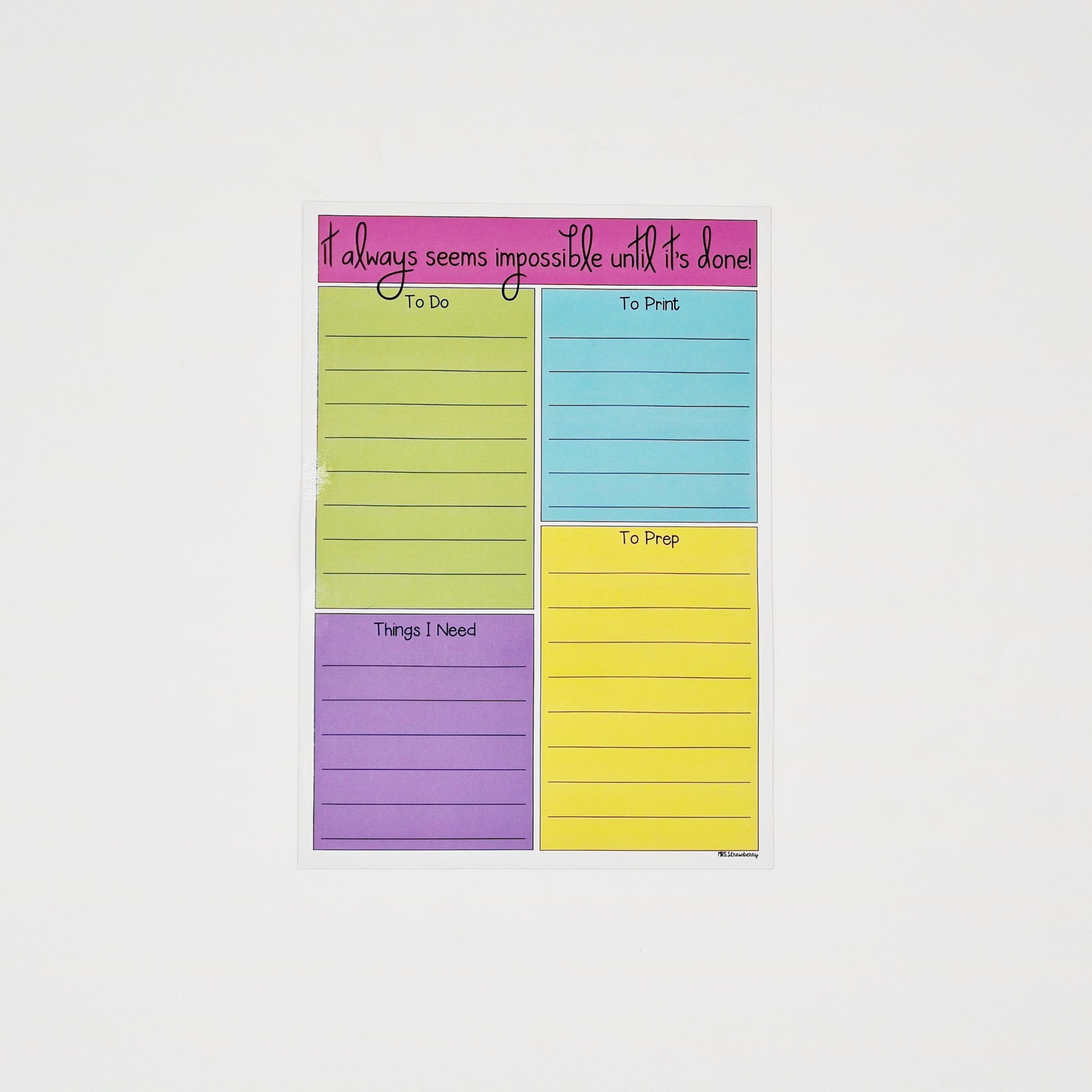 Teacher To Do List Magnet