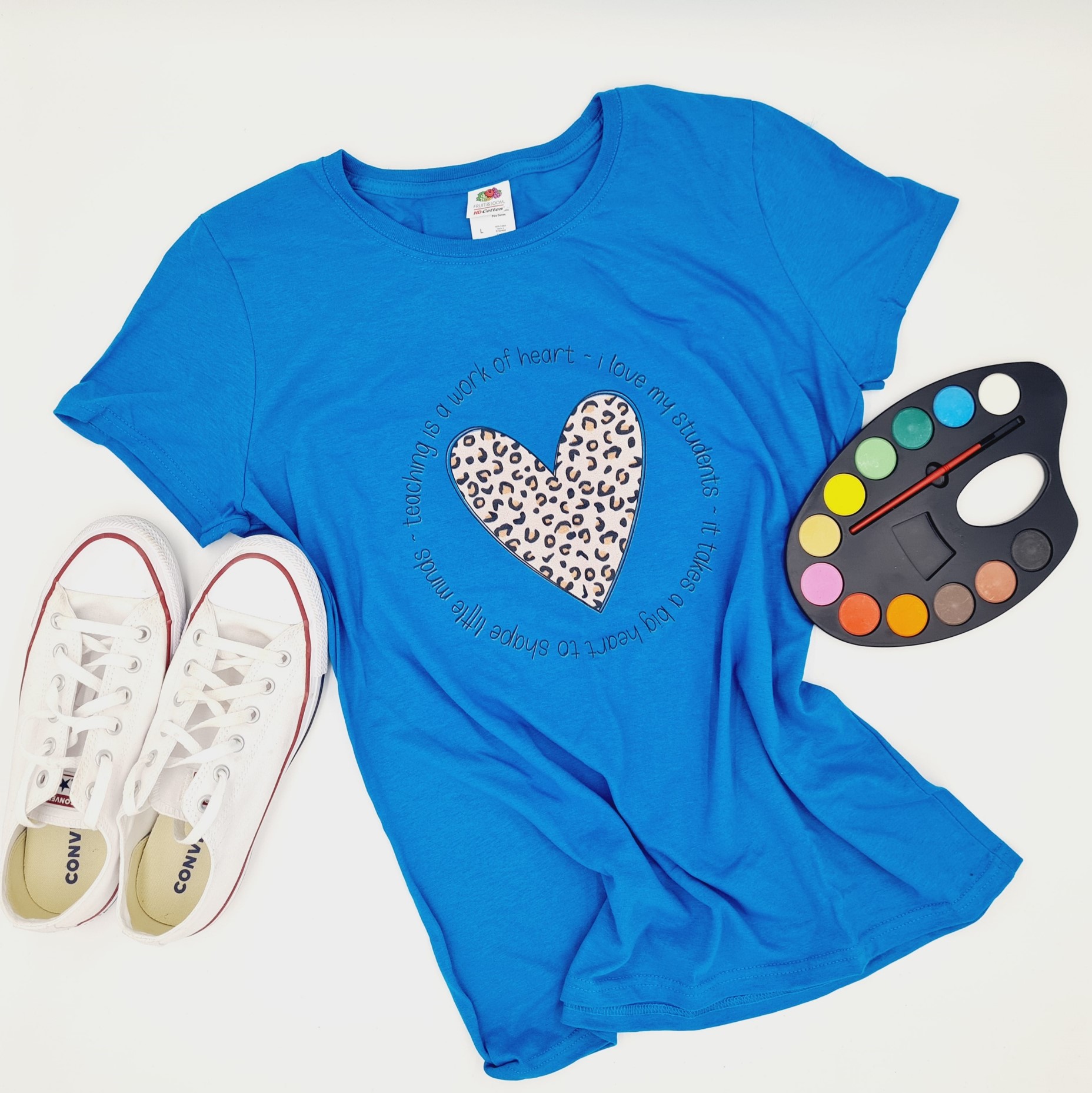 Teacher Shirt: Leopard Heart