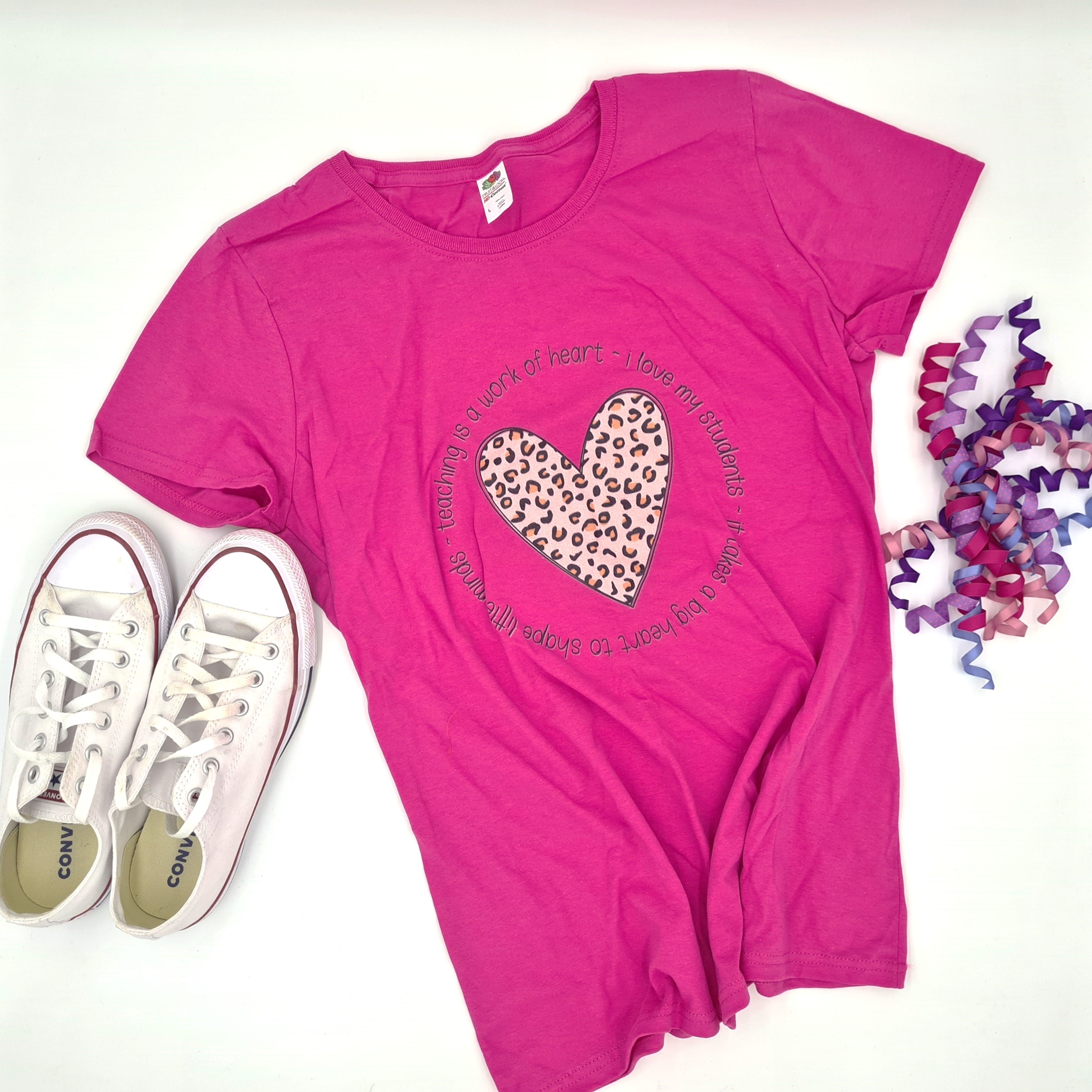Teacher Shirt: Leopard Heart