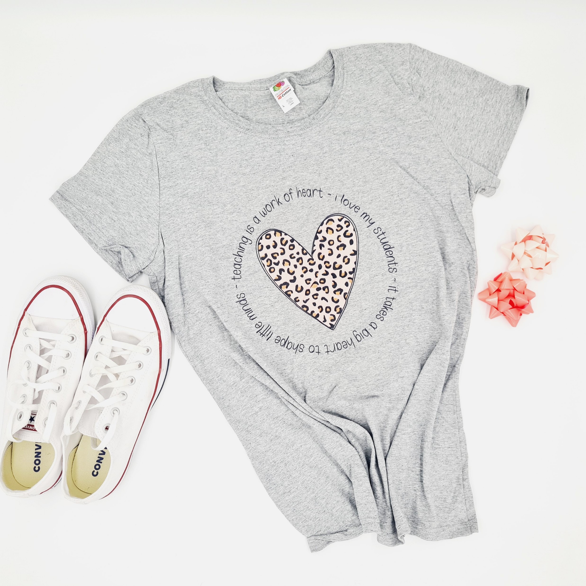 Teacher Shirt: Leopard Heart