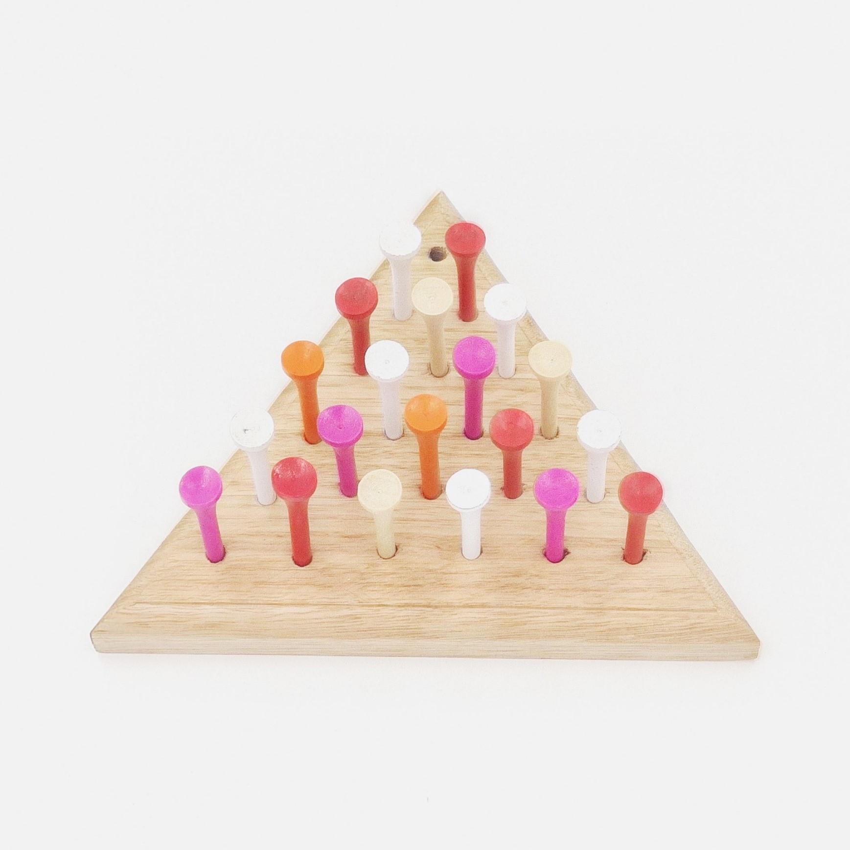 Tricky Triangle Wooden Peg Game