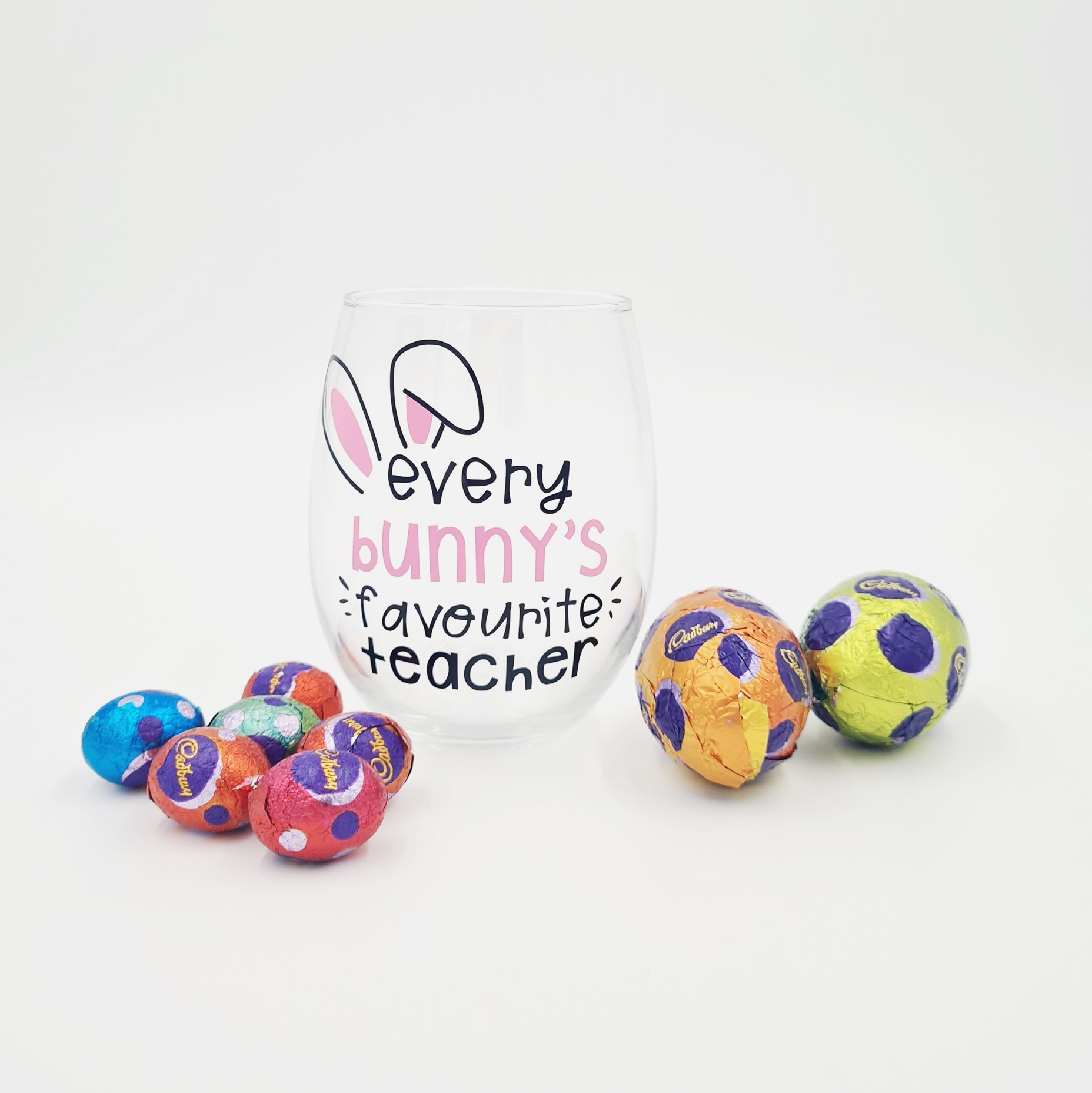 Easter Stemless Wine Glass: Every Bunny's Favourite Teacher