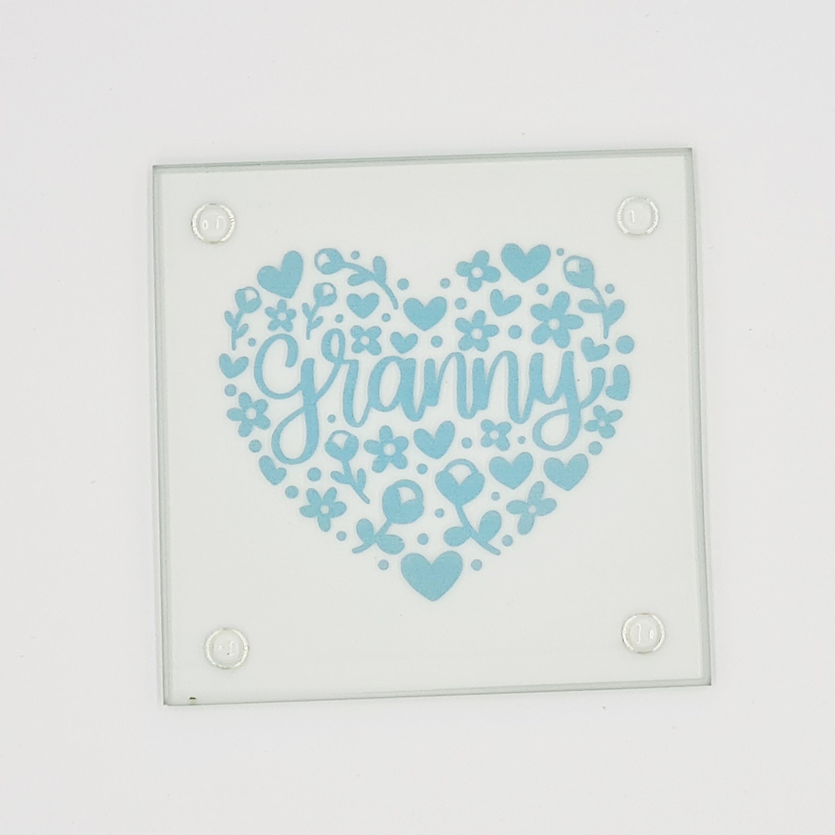 Glass Coaster With Gift Box: Granny