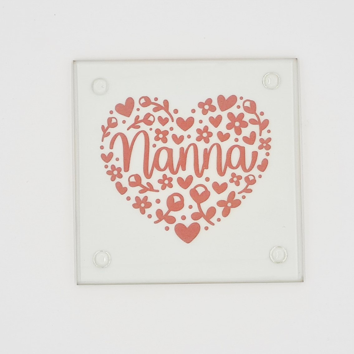 Glass Coaster With Gift Box: Nanna