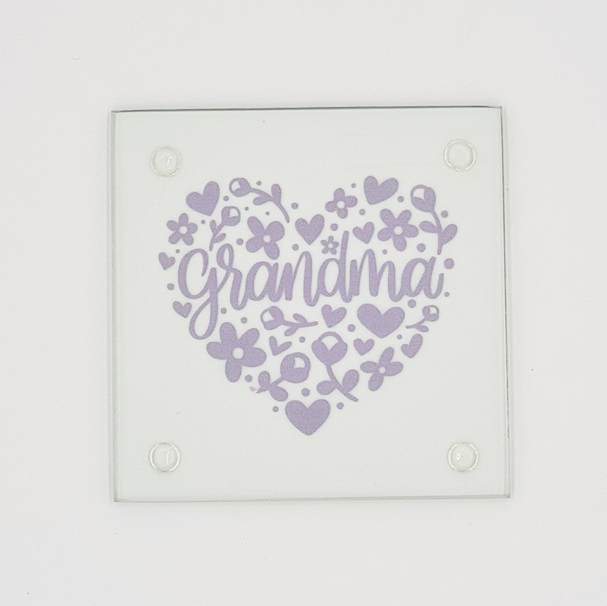Glass Coaster With Gift Box: Grandma
