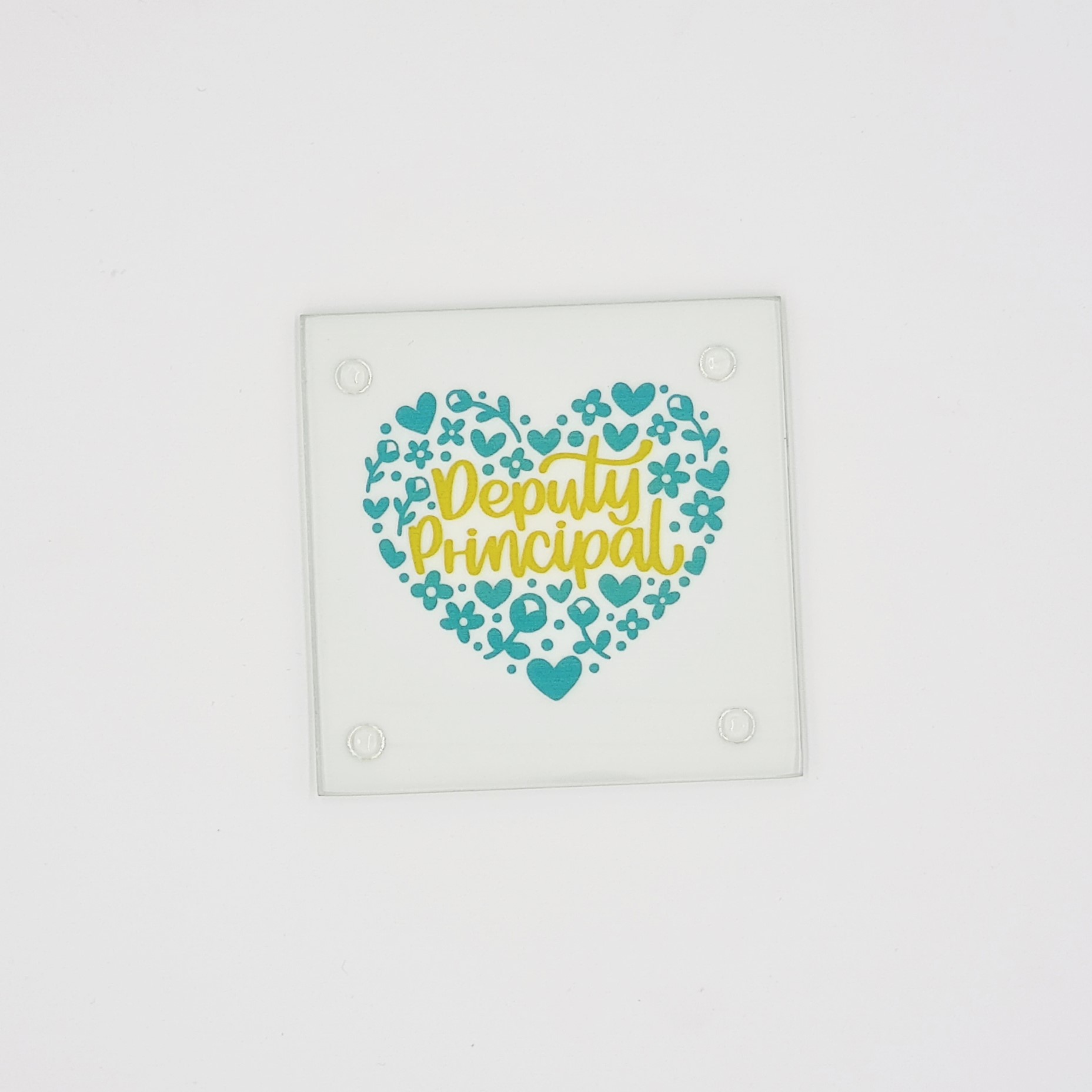 Deputy Principal Glass Coaster With Gift Box