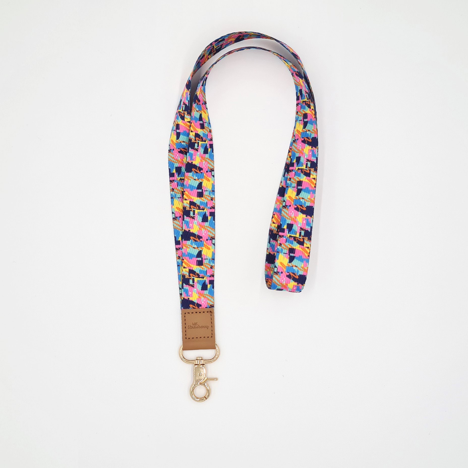Abstract Fabric Lanyard