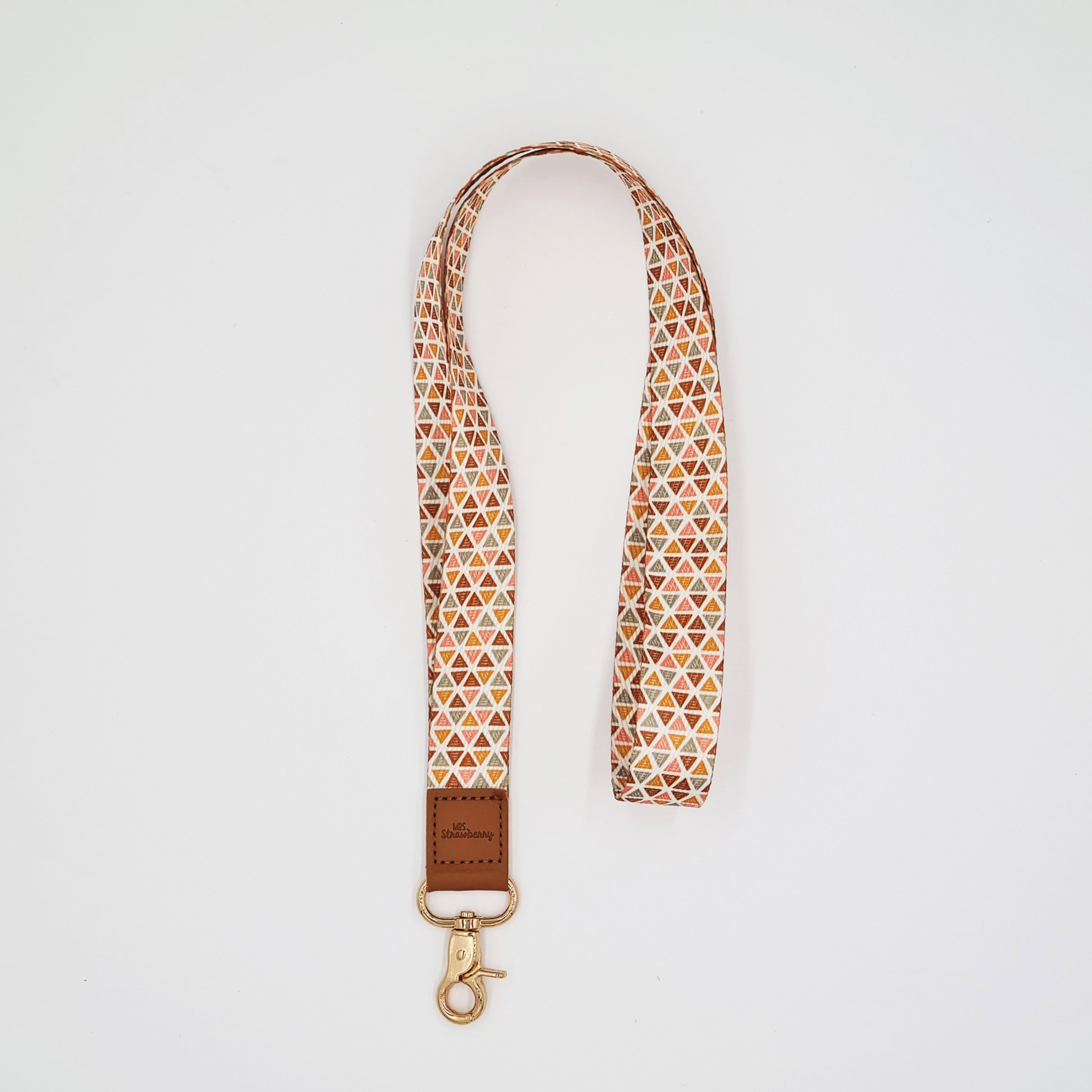 Boho Triangles Fabric Lanyard