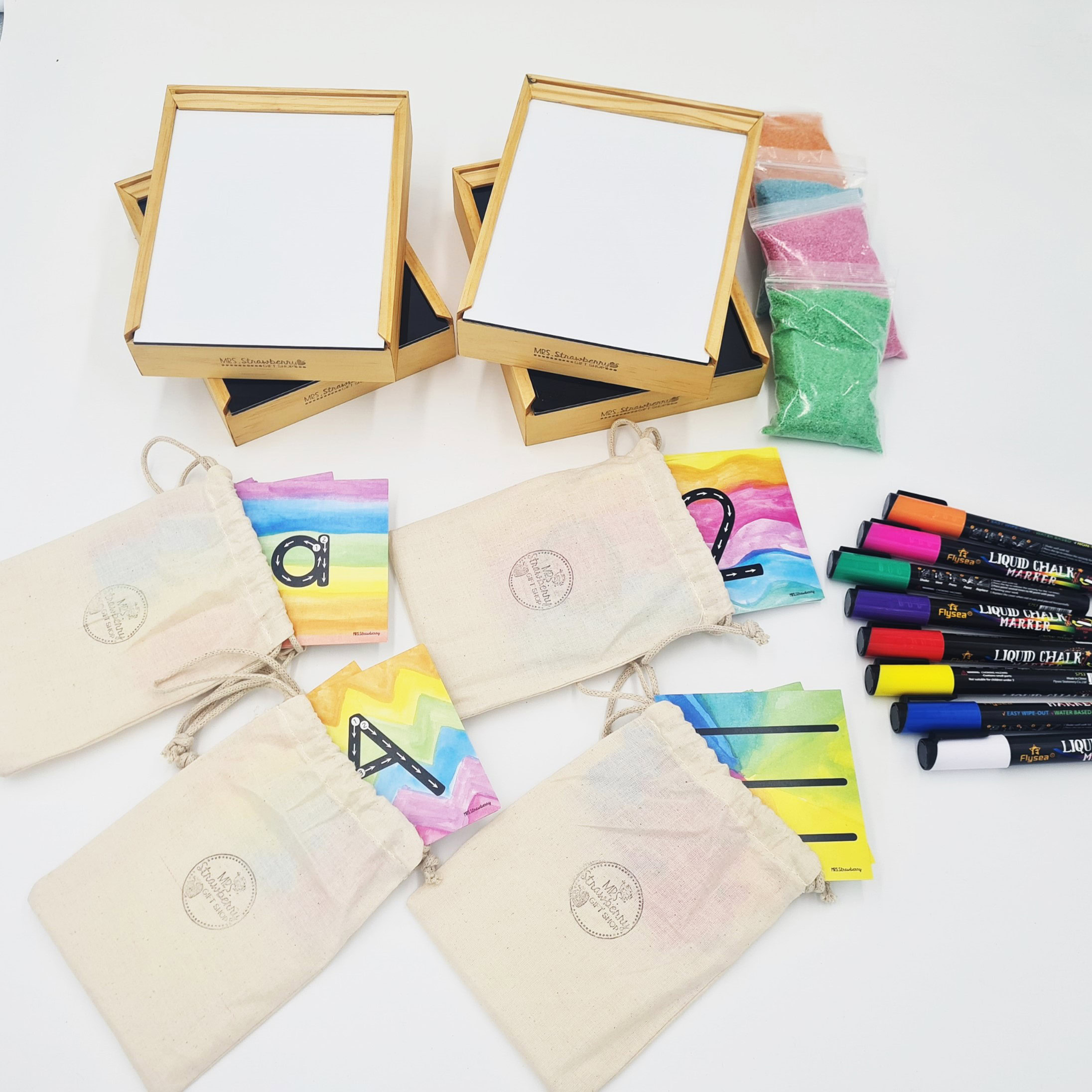 3 Way Wooden Sand Tray Ultimate BUNDLE
