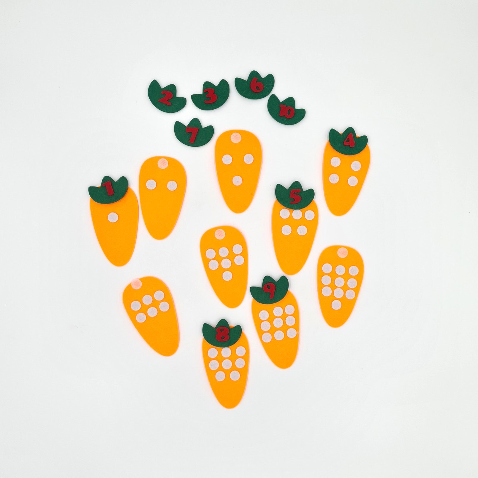 Carrots Number Match Felt Board - 4 Pack