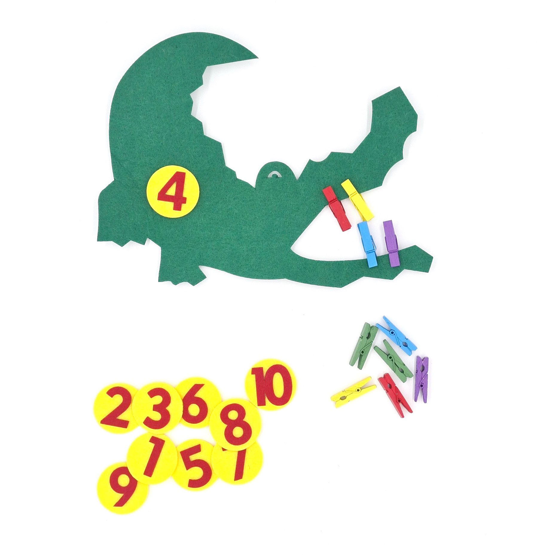 Crocodile Number Match Felt Board - 4 Pack