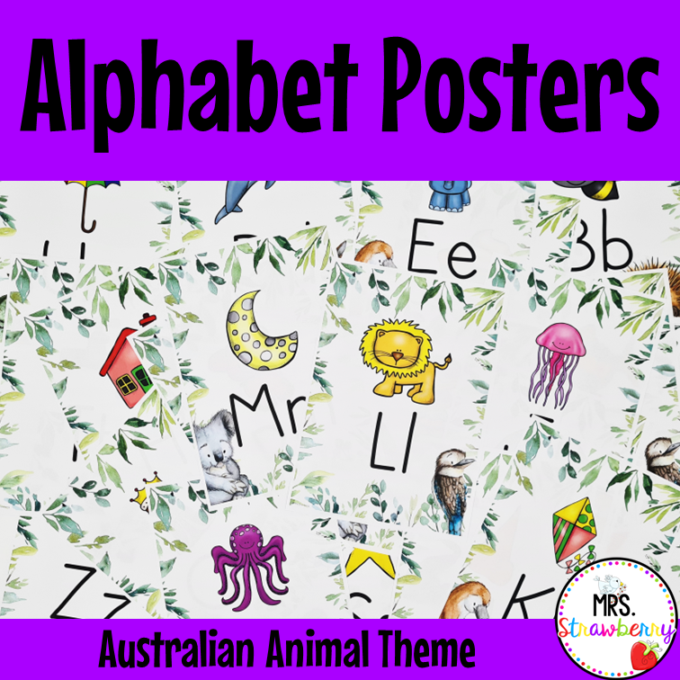 Australian Animals Theme Alphabet Posters