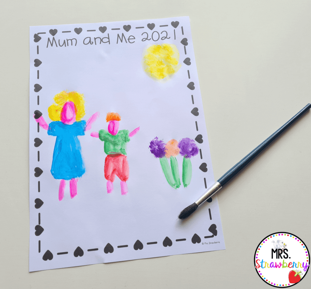 Mum and Me Painting Sheet Freebie for Mother's Day pampering session